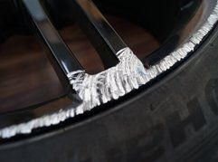 Frisch aufbereitete und versiegelte Alufelge